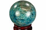 Bright Blue Apatite Sphere - Madagascar #121797-1